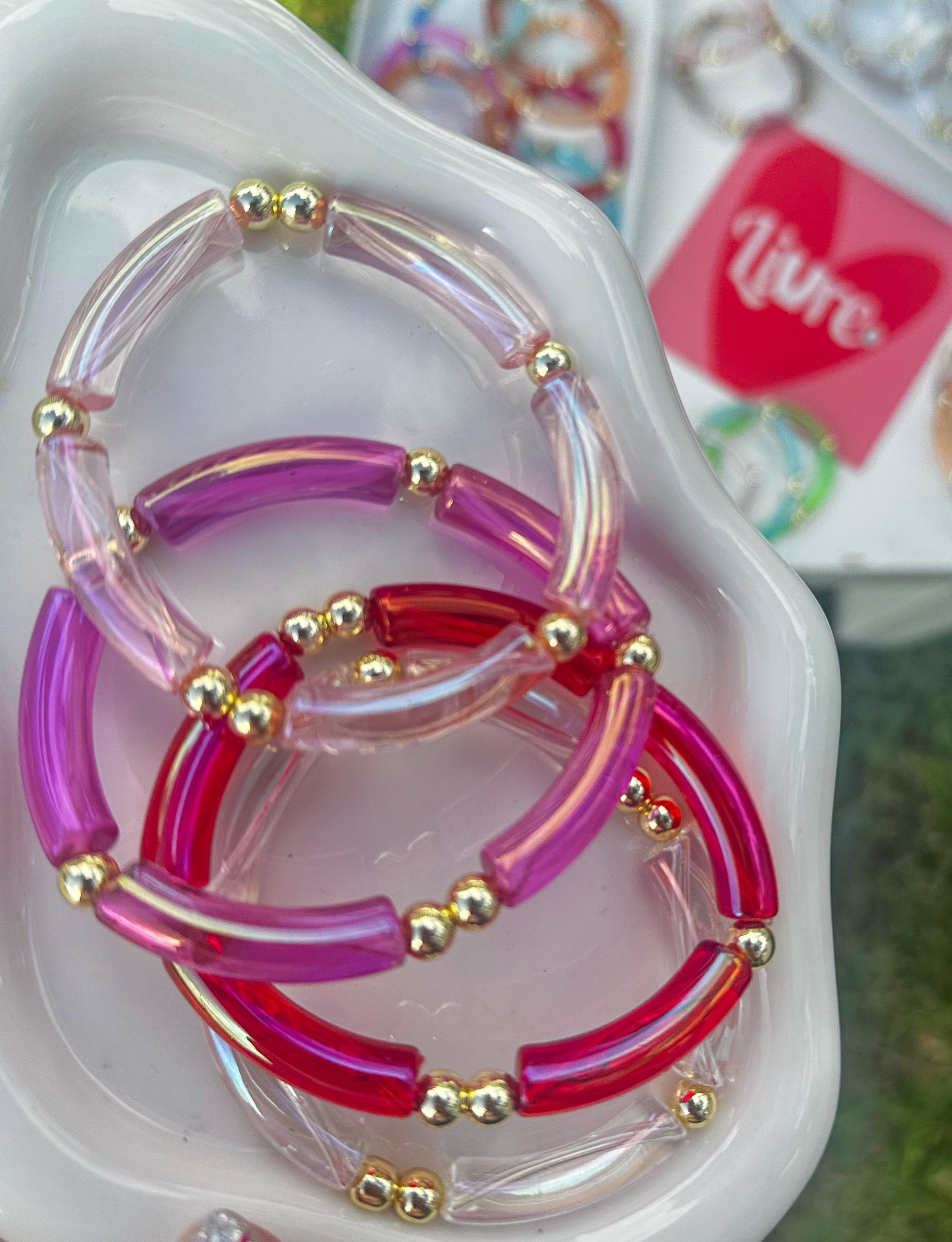 Pink Transparent [Tornasol] Bracelet