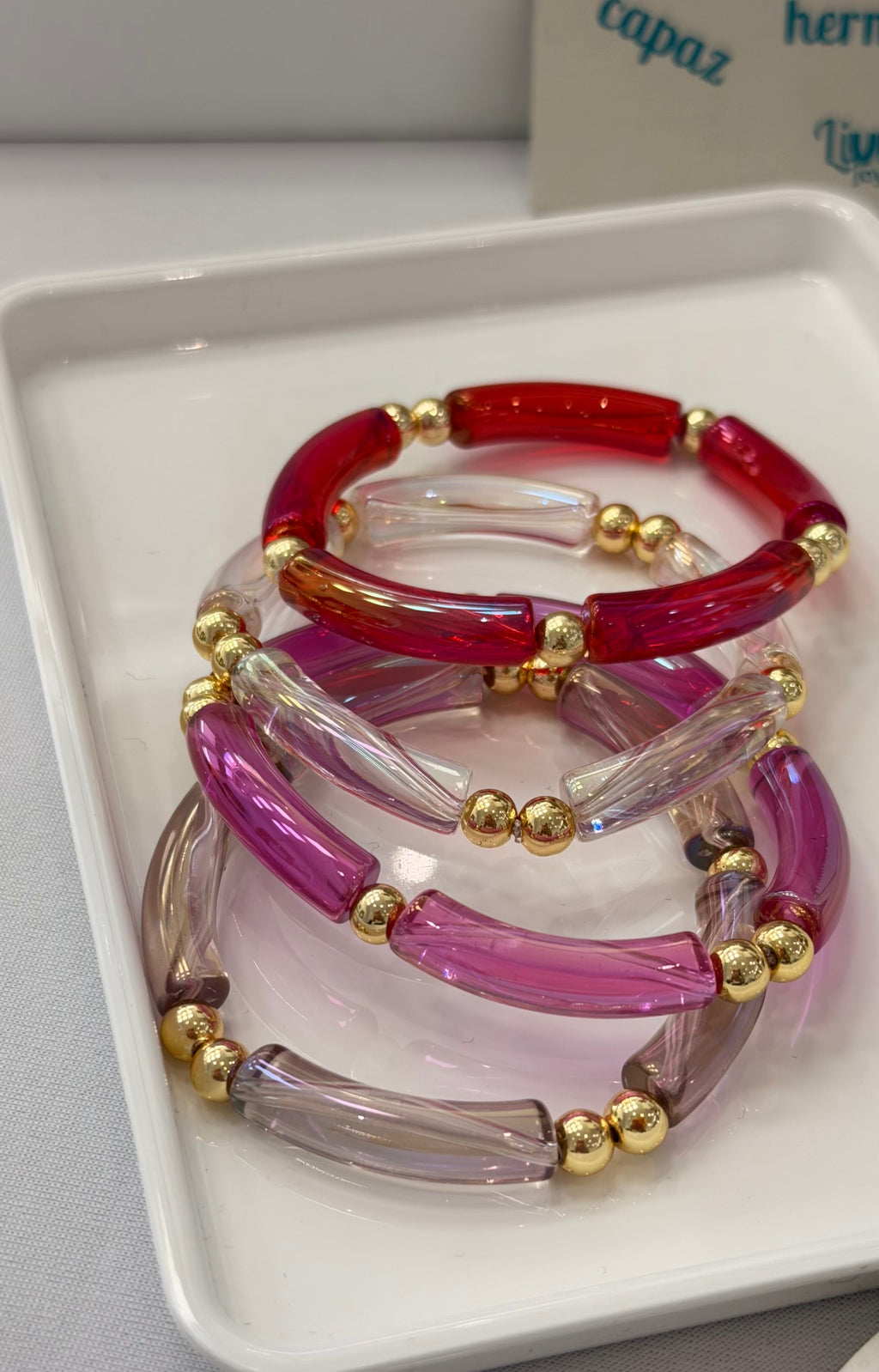 Pink Transparent [Tornasol] Bracelet